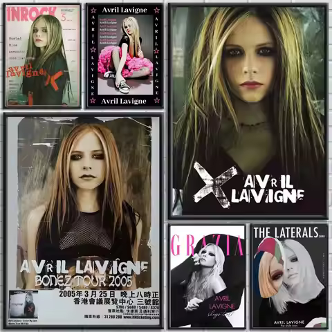 Famous Singer A-Avril L-Lavigne Painting Calligraphy Modern Canvas Poster Wall Art Aesthetic Room De