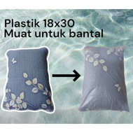 plastik dobi saiz 18x30 dan 20x30 packing bantal, patchwork,cadar,selimut(plastik semi transparent)