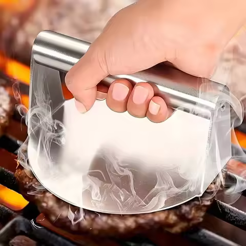 Stainless Steel Smash Burger Press Hamburger Patties Meat Masher Circular Meat Press Mold for Deli M
