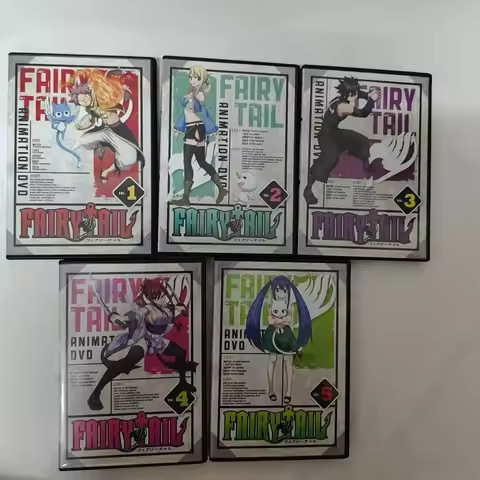 Anime Mashima Hiro FAIRY TAIL Lucy Heartfilia 1-5 Reel 5pcs DVD August Cosplay Disc Japanese Subtitl