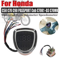 HONDA For SUPER Cub C50 C70 C90 C125 C70k1 -D3 C703 Dee 50 Motorcycle Parts LED Digital Meter Rpm k