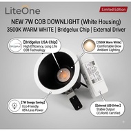 LiteOne Bridgelux chip LED Eyeball 3500K Anti Glare Eye ball 7W Recessed Spotlight Eyeball COB Downl