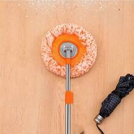 3pcs Set (1 Mop Handle + 2 Mop Pads), Dust Mop + Flexible Rotating Floor Mop, Dry & Wet Use For Tile