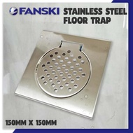 CP-500 15cm x 15cm Stainless Steel Floor Trap Cover Drain Floor Strainer Water Drainer