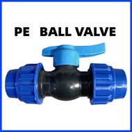 ⚖ ◹ ∽ PE Compression Fittings 1/2" 3/4" 1" BALL VALVE hdpe pvc pipe socket BALL VALVE