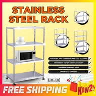 Tier 3 / Tier 4 / Tier 5 Rack Cabinet Storage Stand Stainless Steel Shelf Kitchen Home Heavy Duty Tool