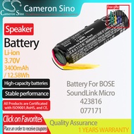☞CameronSino Battery for BOSE SoundLink Micro 423816 fits BOSE 077171 Speaker Battery 3400mAh/1&t5>