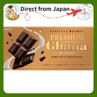 Lotte Premium Ghana Dark Milk Chocolate Rich Smooth Japanese Chocolate Less Sweet Snack [Direct from
