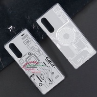 Cyberpunk Circuit board Frosted White Translucent Phone case  for Sony Xperia 1 5 10 ii iii IV V Vi
