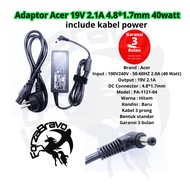 Acer Adapter 19V 2.1A 4.8*1.7mm 40watt fit ACER ASPIRE Z476 31TB Z476-31TB 3 month warranty includes