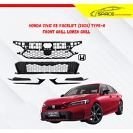 Honda Civic FE Facelift (2025) Type-R Front Grill Lower Grill FL1 FL4 FL5 Top Grill ABS Gloss Black 