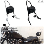 Detachables Sissy Bar Passenger Backrest For Harley SuperLow XL883L Iron 883 Low XL883N Sportster 88