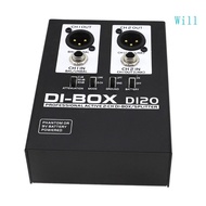 Will 2Channel Active DI BOX Balanced Output for Musician Professional DIRECT Box