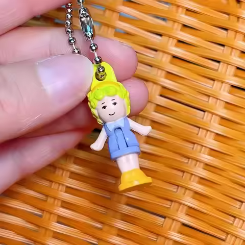 Polly Pocket Metal Enamel Pin Cartoon Heart Shaped Bow Brooch For Polly Pocket Fans Women Backpack J