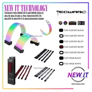 Tecware Flex ARGB 5V 3 pin ARGB Sync,8-pin,16-pin,24 pin & Flex Sleeved ATX 24-pin,EPS 8-pin,PCI-E 6