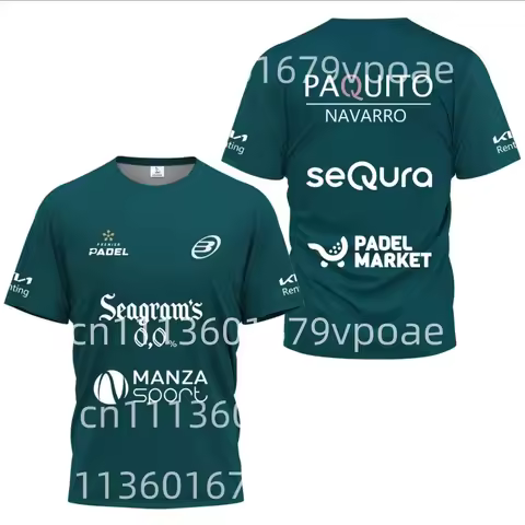 Paquito Navarro Padel Sport T-shirt Breathable Quick-dry Round Neck Match Training Top
