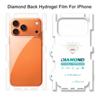 1-3PCS Diamond Back Hydrogel Film For iPhone 17 Pro Max 17 Air Clear Matte Side Rear Screen Protecto