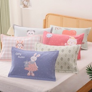 sarung bantal Sarung bantal butang kain kasa kapas tulen 40x60cm penutup bantal sepasang penutup pel