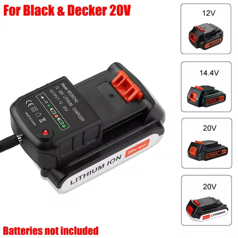 Portable Fast Charger 20V Lithium Battery Charger Replacement Charger Compatible with For Black & De