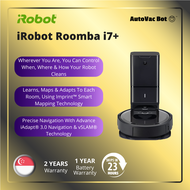 Global Version iRobot Roomba i7+ Latest model more powerful Wi-Fi Connected Robot Vacuum with Automatic Dirt Disposal - Imprint Link Technology allows Roomba i7+ and Braava jet m6 robots to automatically clean in sequence (Singapore Plug)