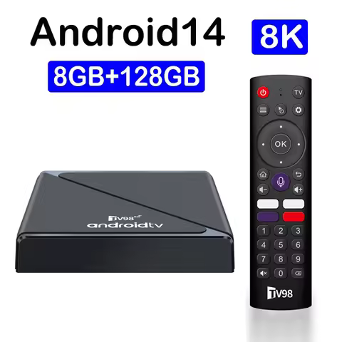 TV98 ATV Pro TV Box Allwinner H313 Dual Wifi 4G 5G Voice remote 8GB 128GB BT5.0 Media player 3D 8K 4