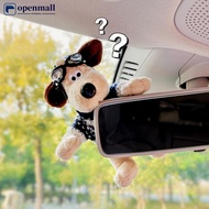 【OMALL】 Cute Plush Glasses Puppy Dog Car Rearview Mirror Decoration Car Ornament Pendant Center Cons
