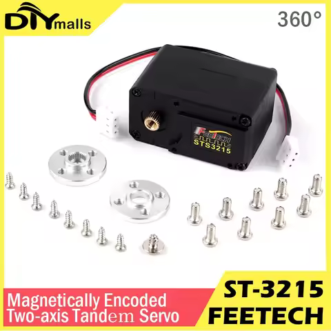 Feetech ST-3215-C018 12V 30KG.cm Dual Axis TTL String Servo Magnetic Encoding 360 Degrees Continuous