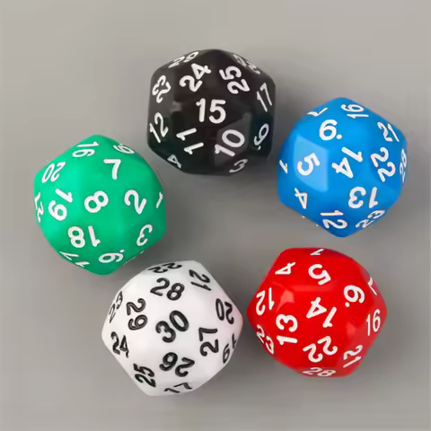 1 Piece High Quality 30 Sided D30 25mm Digital Dice For Board game Acrylic Dices With 1-30 number 5