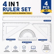 New School Protractor Ruler Square Degree Measurement Kit Essential Supplies