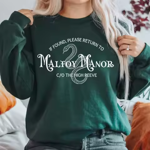 Malfoy Manor Bookish Sweatshirt Ark Academia Dramione Shirt Dramione Fanfiction AO3 Merch Long Sleev