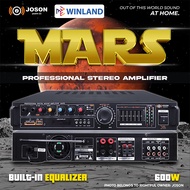 Joson by Winland MARS Amplifier 600W x 2 with Graphic Equalizer FM/USB/SD/BT PLAYER