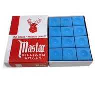 12 Pcs Kapur Billiard Biru Chalk Billiard Cuk Chalk Kualitas Premium Billiard Chalk