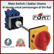 Main Switch DIN-Rail Handle Operation LBS / Load Break Switch Manual Main Switch ON OFF / 3 Pole 25A