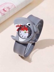 可愛卡通鯊魚紋兒童手錶