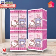 LEMARI PLASTIK LEMARI PAKAIAN JUMBO MSC PREMIUM NAIBA 9094 SUPER CABINET SUSUN 4 LEMARI PAKAIAN PLAS