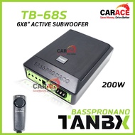 TANBX TB-68S | 6x8" ACTIVE SUBWOOFER 200W RMS | 6x8" Active Subwoofer with Bass Controller | Underse