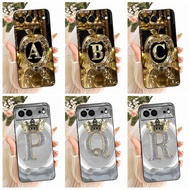 For Google Pixel 6 5G GB7N6 Case Letter Crown A-Z Soft Silicone Black Cover For Google Pixel6 G9S9B1