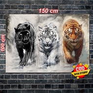 POSTER CETAK TIGA HARIMAU WS WOLDECOR BISA BAYAR DITEMPAT COD