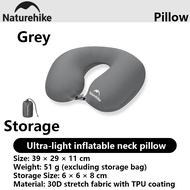 Naturehike 2026 ใหม่ 51gหมอน Ultra-Lightweight TPU หมอนคอพองแบบพกพาหมอนนอนกลางแจ้งเครื่องบินหมอนพักผ