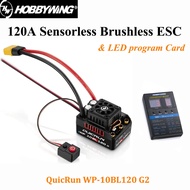 HOBBYWING QuicRun WP-10BL120 G2 120A Waterproof Sensorless Brushless ESC 2-4S With LED program Card 