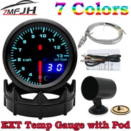 AD 7 Color Led Exhaust Gas Temperature Gauge 2'' 52mm Digital Exhaust Gas Temp Gauge EGT EXT Gauge C