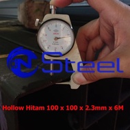Hollow Hitam 100 x 100 x Tebal 1.6mm - 4.5mm x 6 M | Hollow Besi