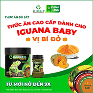 Thức ăn bò sát Iguana Baby GREENABC vị bí đỏ dùng cho Iguana từ mới nở cho đến 9x giúp tăng kích thư