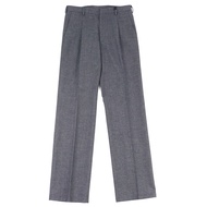 全新未使用商品 △PRADA Prada 2024 年 SPH434 100% 羊毛中縫褶皺休閒褲 炭灰色 48 碼 義大利製 正品 男款