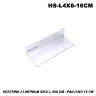 Heatsink Aluminium Siku L 4x6 cm - Panjang 16 cm