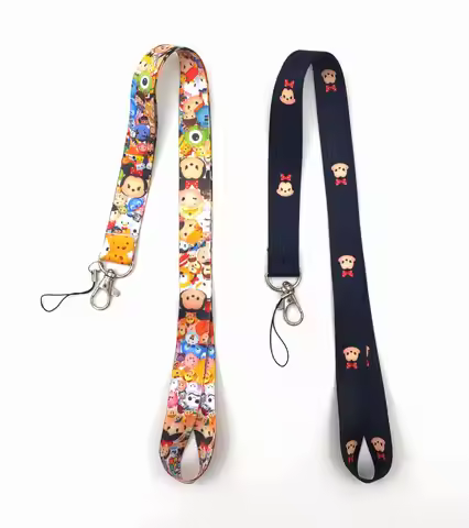 Wholesale Disney TSUM Key Lanyard ID Badge Holders Animal Phone Neck Straps with Keyring Phone Acces