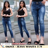 Women's Jeans 7/9 Distro Ripped Split Denim Women Jeans Women
