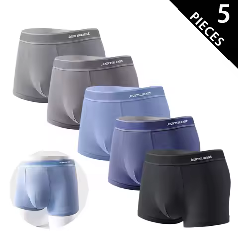 4/5Pcs Men's Cotton Boxer Shorts Breathable Soft Touch Man Underwear Seamless Winter Men's underpant