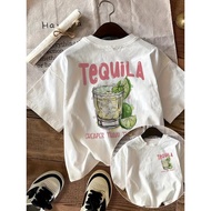 Women's Casual Round Neck T-Shirt With Tequila And Lemon Pattern Short Sleeves Harajuku Style Street