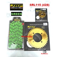 Rantai JRP (GREEN) Sprocket JRP (GOLD 428) Set Yamaha SRL115-Fi JRP Thailand